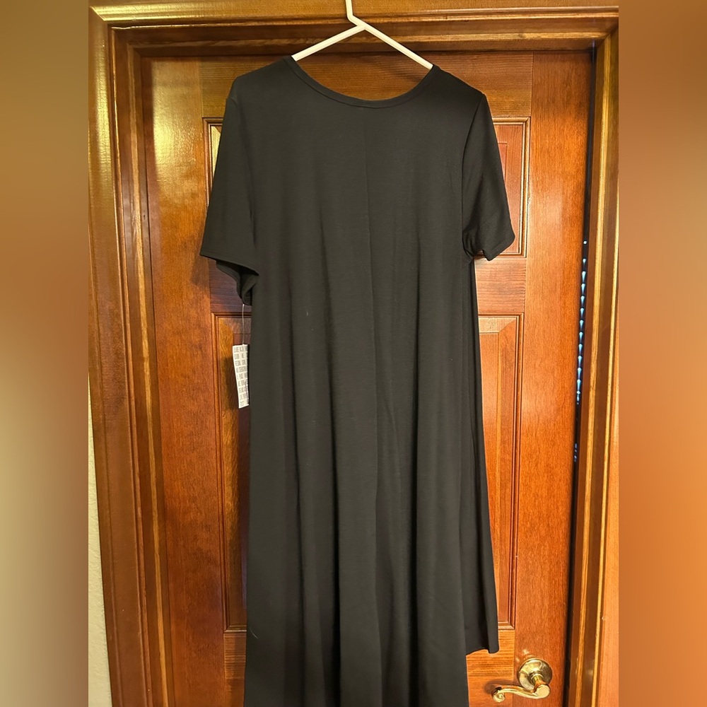 LuLaRoe Black Short Sleeve Midi Dress